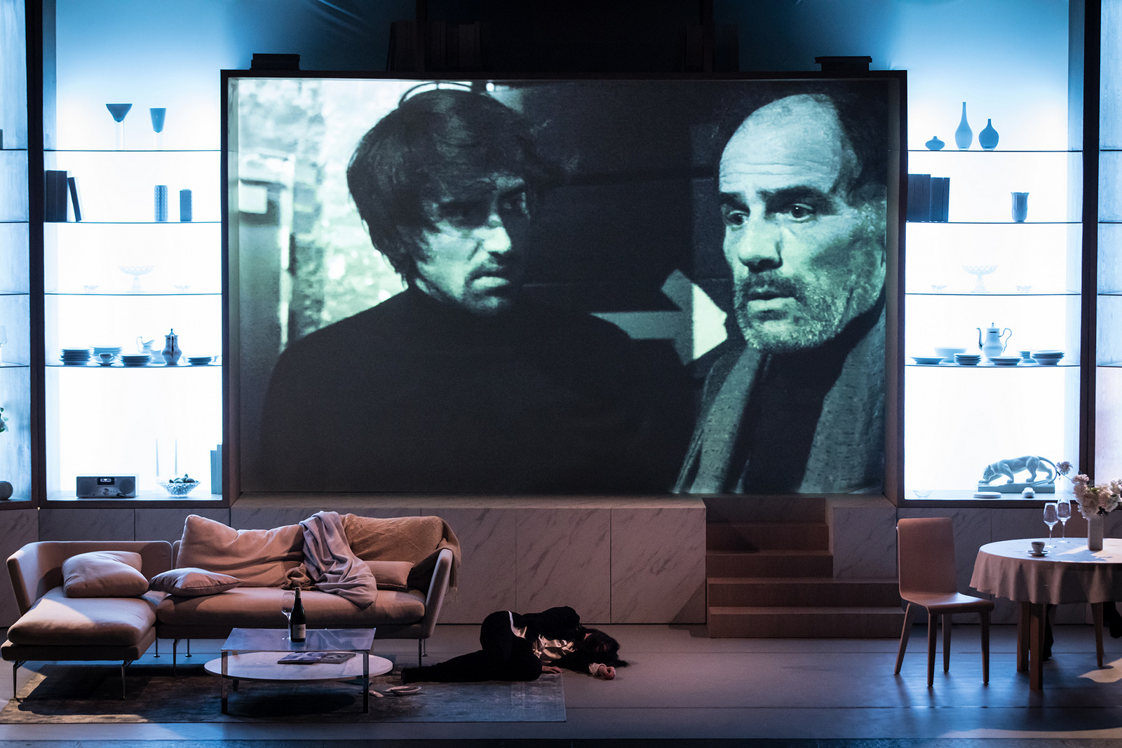 Morgan Lloyd Sicard et Frédéric Pierrot dans Opening Night – Mise en scène Cyril Teste © Simon Gosselin