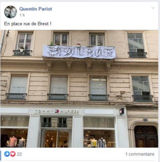 Des draps aux fenêtres contre les incivilités. Facebook du collectif Presqu'île en colère