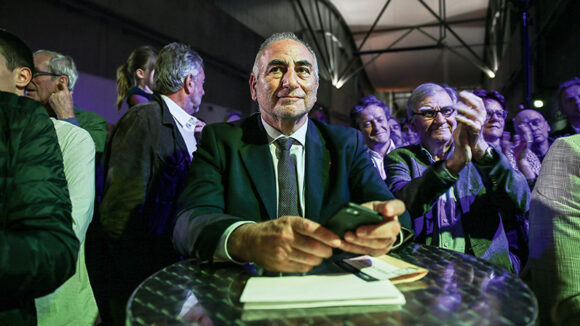 Georges Képénékian, au meeting d’entrée en campagne de David Kimelfeld, le 16 octobre 2019 à Lyon © Antoine Merlet