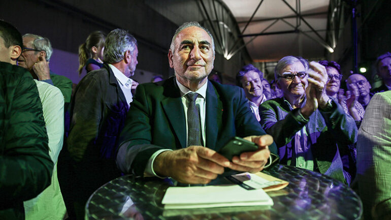 Georges Képénékian, au meeting d’entrée en campagne de David Kimelfeld, le 16 octobre 2019 à Lyon © Antoine Merlet