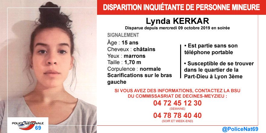 Disparition Inquietante D Une Mineure A Lyon Appel A Temoin Lance
