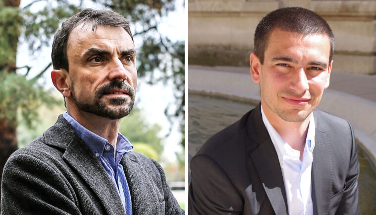 Grégory Doucet (EE-LV) et Yann Cucherat (LREM), candidats aux municipales 2020 à Lyon