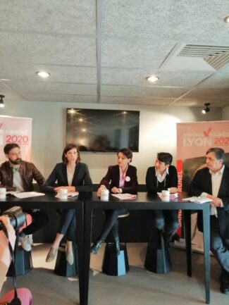 Najat Vallaud-Belkacem à Lyon pour soutenir Sandrine Runel, candidate PS aux municipales