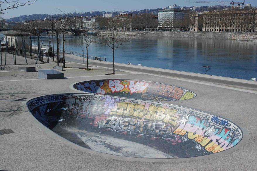 Coranavirus à Lyon : berges du Rhône