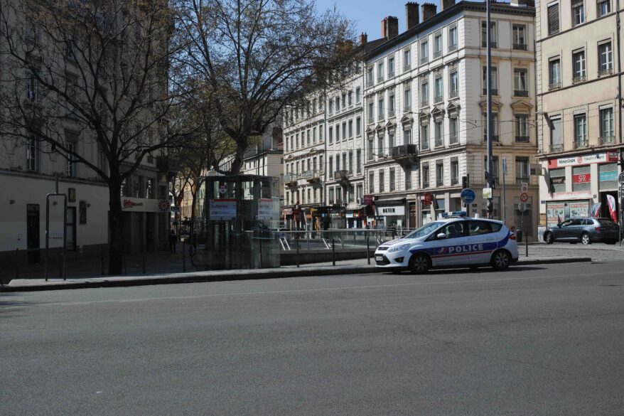 Coronavirus à Lyon - police à la Guillotière