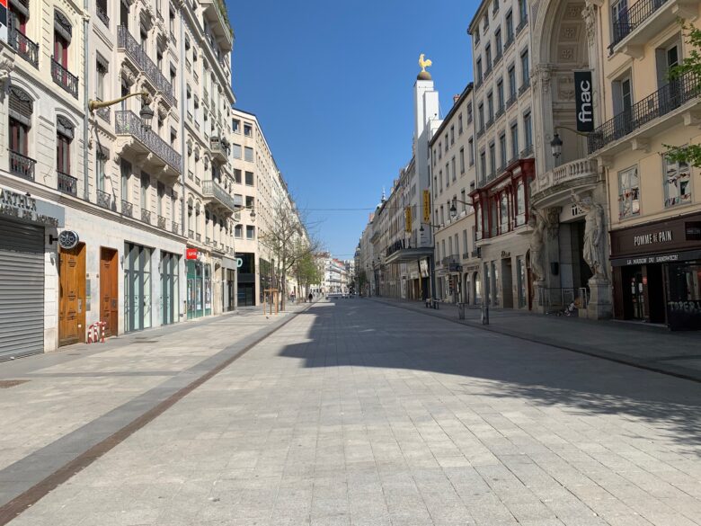 Confinement à Lyon : rue de la République