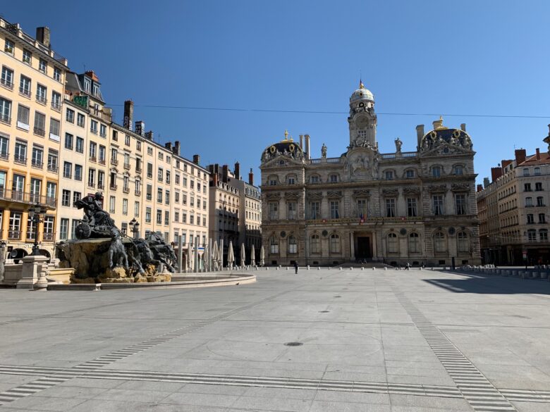 place des Terreaux durant le confinement