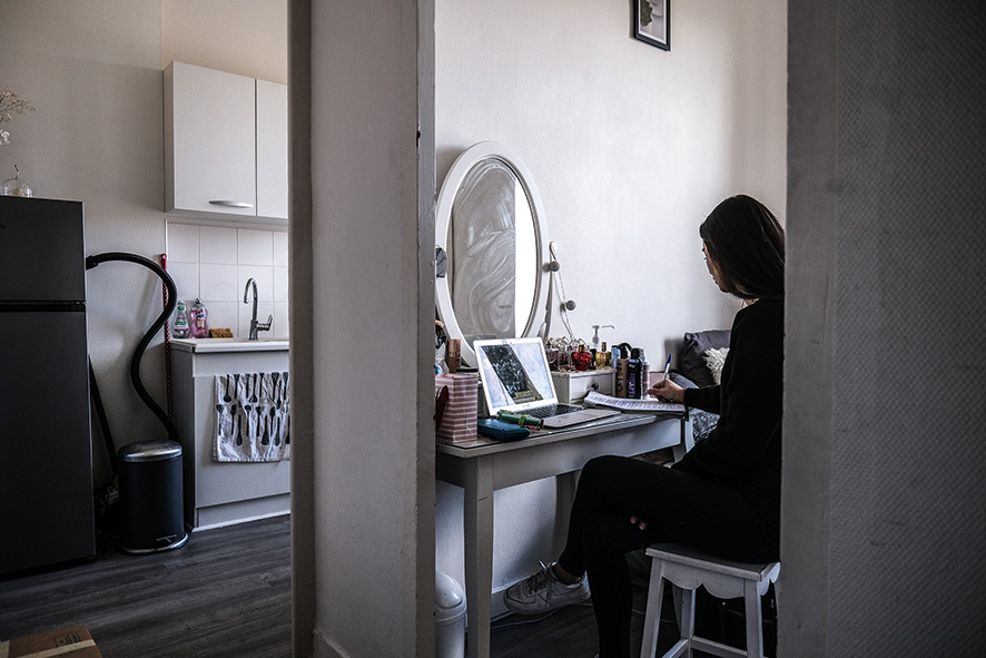 Les étudiants ne sont pas totalement par l'enseignement à distance © Antoine Merlet