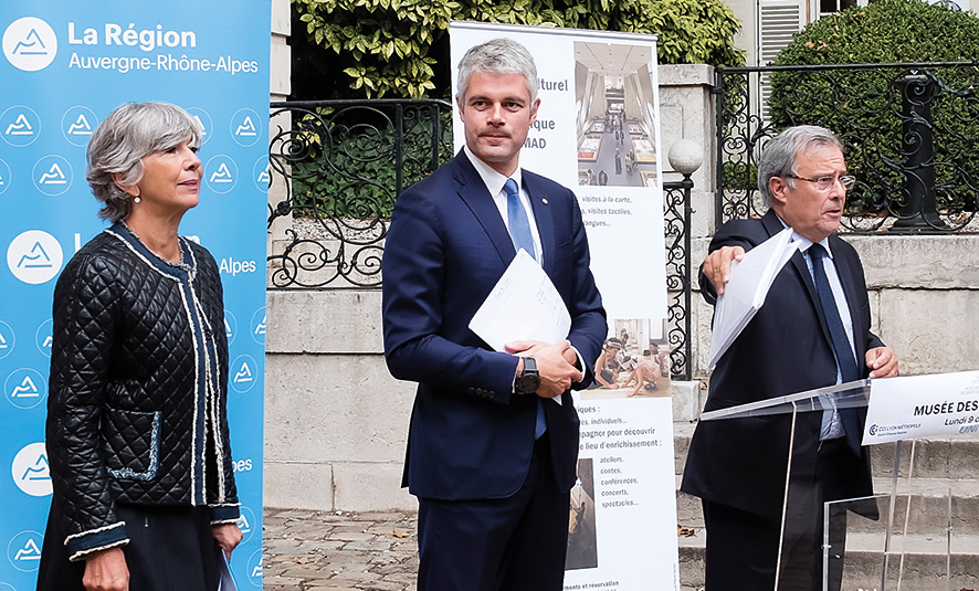 Laurent Wauquiez lors du rachat du musée des Tissus © Tim Douet