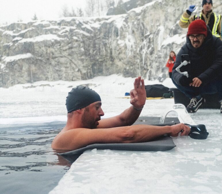 Arthur Guérin-Boëri, champion du monde d'apnée sera à Chamonix en Savoie. © Aubin_Vaissiere