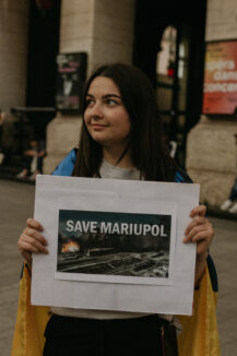 Diana Dimitrova. Manifestation de soutien aux ukrainiens. Lyon mai 2022