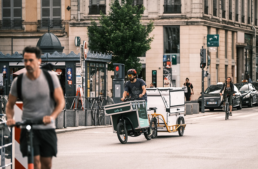 Un vélo-cargo à Lyon