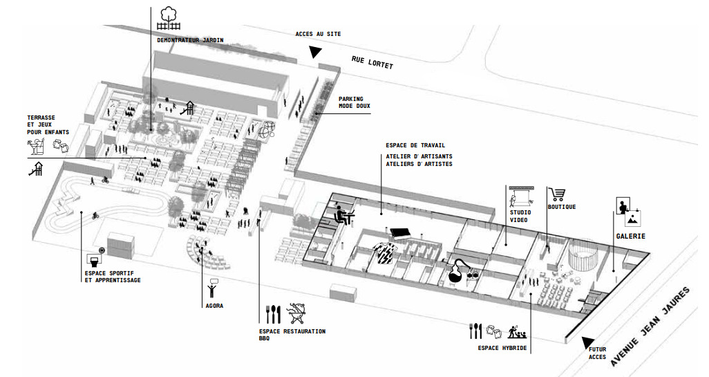 plan Cité des Halles - Lyon