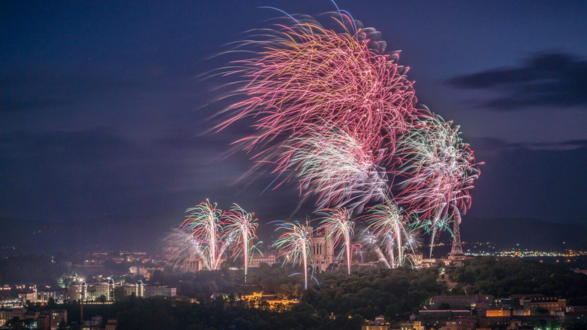 Feu d'artifice du 14 juillet à lyon