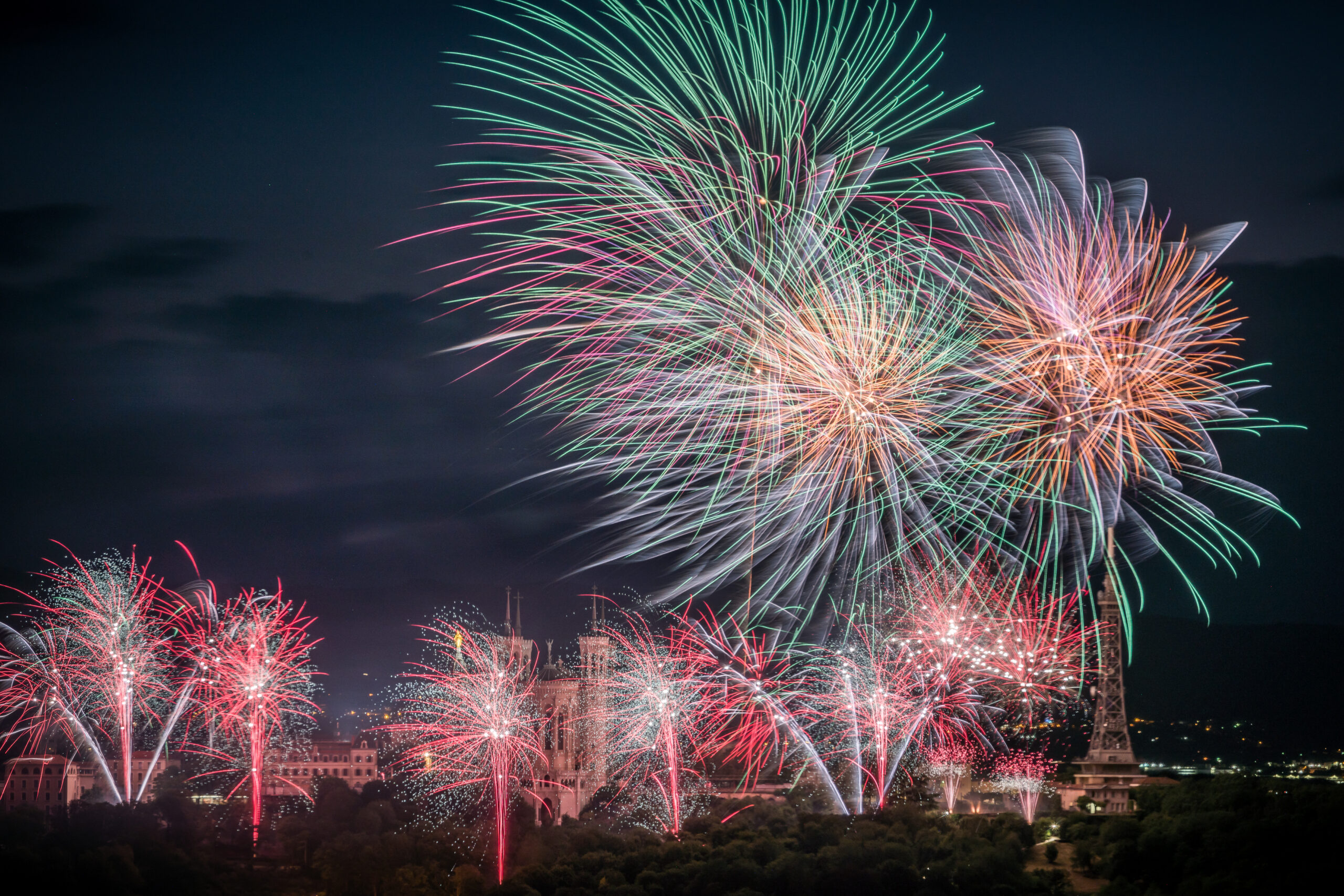 Feu d'artifice du 14 juillet à lyon