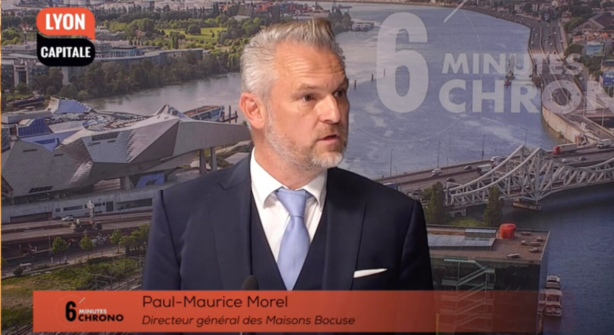 Paul-Maurice Morel, CEO des Maisons Bocuse sur le plateau de "6 minutes chrono"