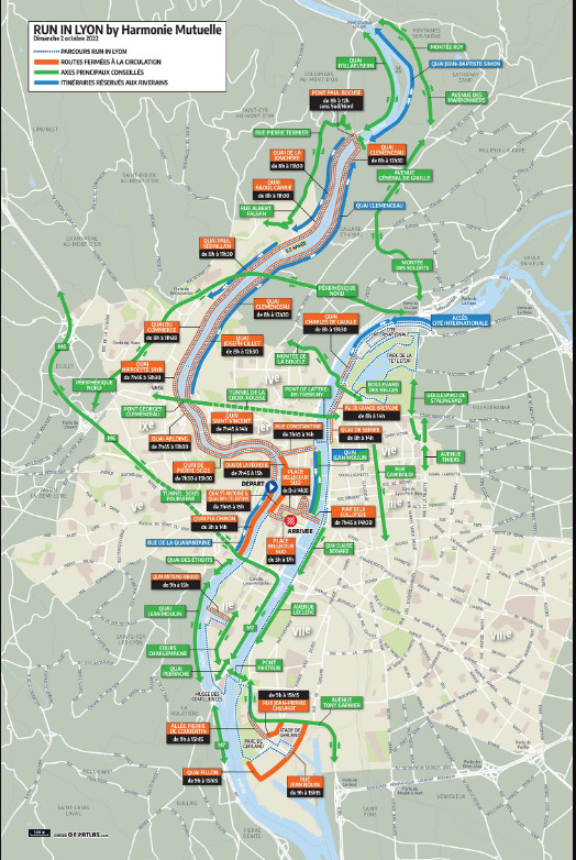 Circulation et stationnement Run in Lyon