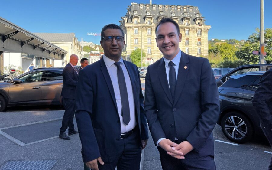L'adjoint à la sécurité de Lyon, Mohamed Chihi (EELV) et le maire du 2e arrondissement Pierre Oliver (LR)
