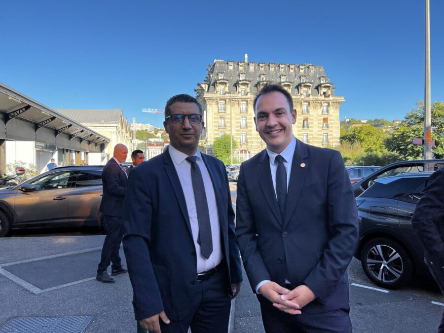 L'adjoint à la sécurité de Lyon, Mohamed Chihi (EELV) et le maire du 2e arrondissement Pierre Oliver (LR)