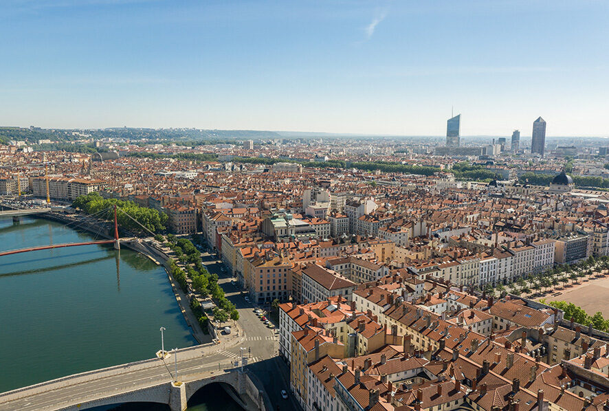 Lyon vue de drone