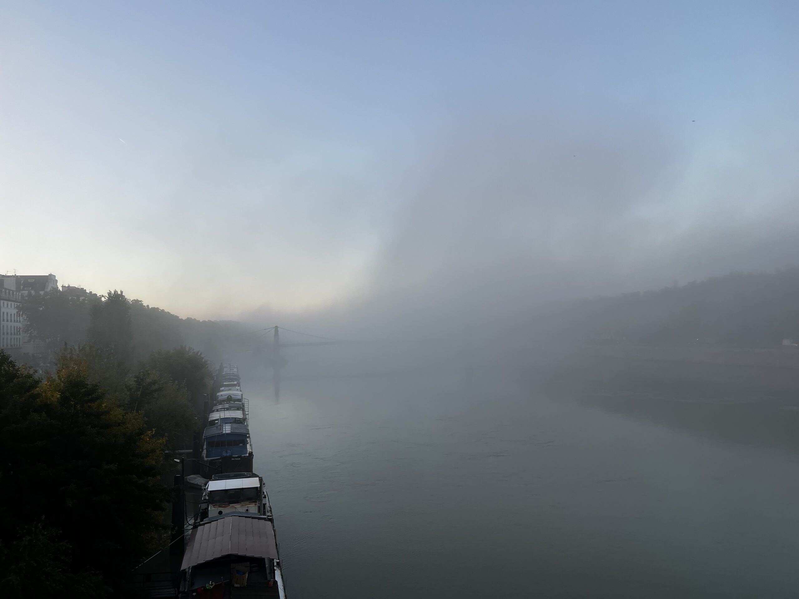 Brume matinale sur le Rhône