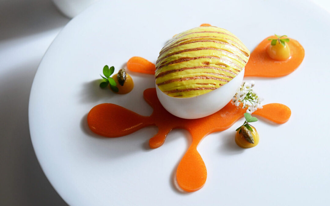 Le Bocuse d'Or "Feed the kids" de la France -Splash de gourmandise, œuf mollet et béchamel, velouté de courge muscade