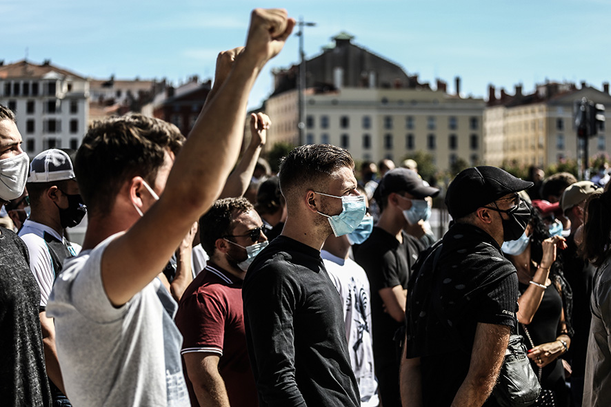 Manifestation de l'ultra droite contre l'insécurité à Lyon en 2020