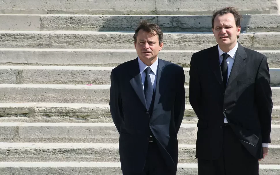 Olivier et Nicolas, fils de Raymond Barre (Photo : AFP)