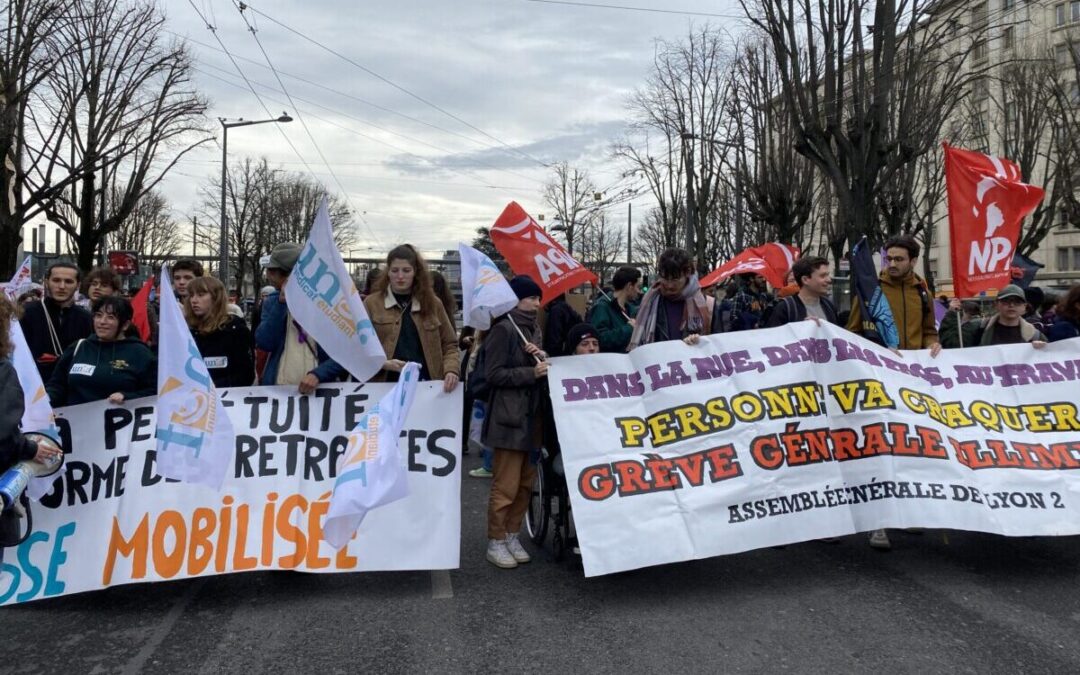 Manifestation étudiante contre la réforme des retraites