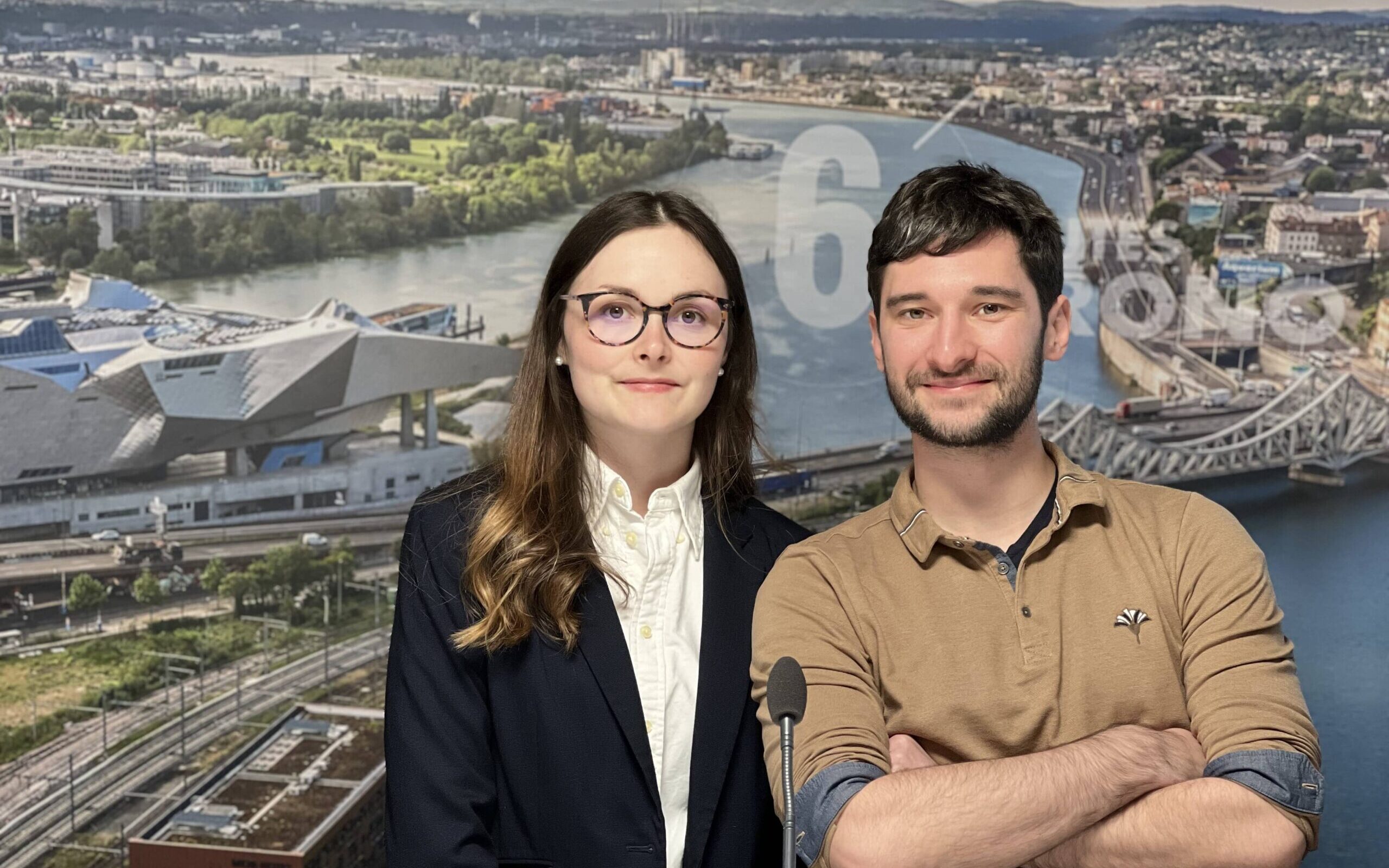 Lucie Boël et Valentin gautier, les deux doctorants lyonnais en demi-finale France du concours ma thèse en 180 secondes