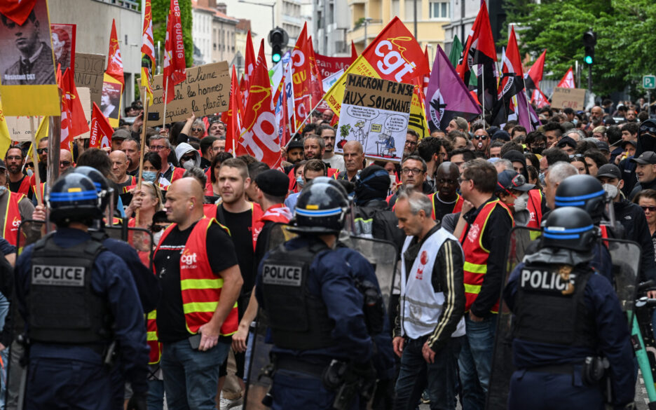 Macron lyon manifestation