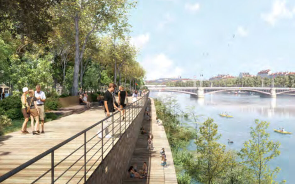 La terrasse Grôlée du projet rive droite du Rhône © D.R.