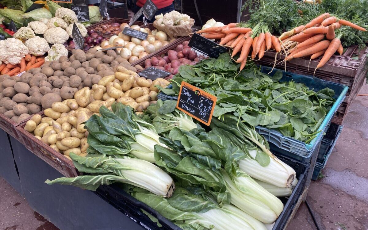légumes marché végan