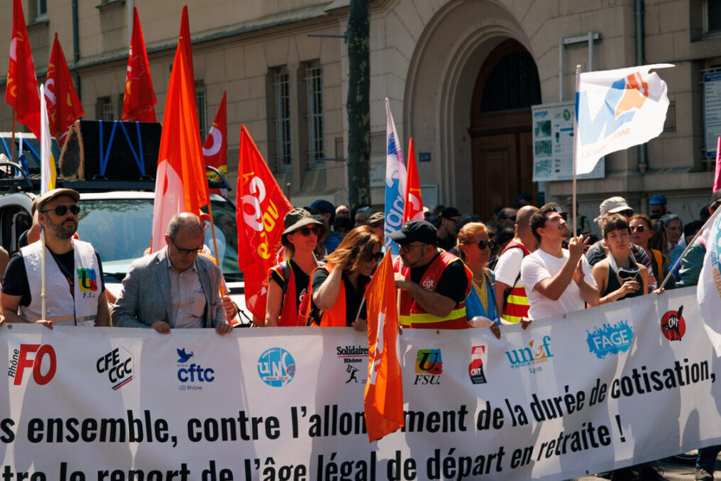 Banderole pendant la manifestation contre la réforme des retraites @Hugo LAUBEPIN