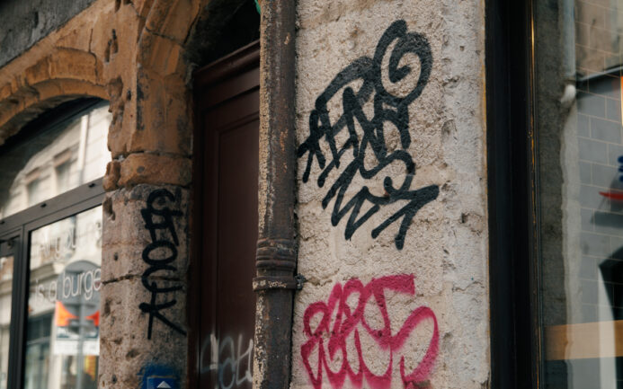 Tags sur des Immeubles de Lyon @Hugo LAUBEPIN