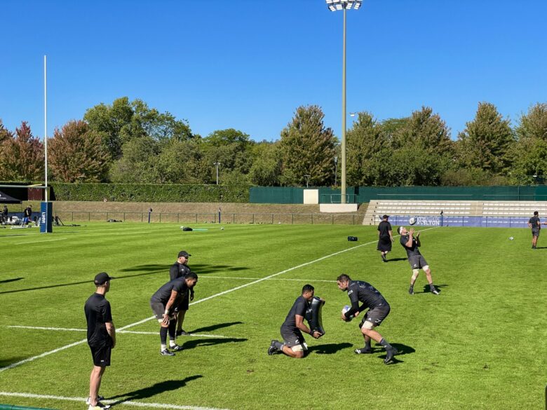 Entrainement des All Blacks à Lyon durant la coupe du monde de rugby 2023
