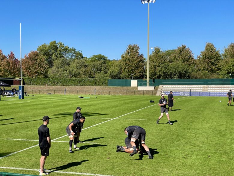 Entrainement des All Blacks à Lyon durant la coupe du monde de rugby 2023