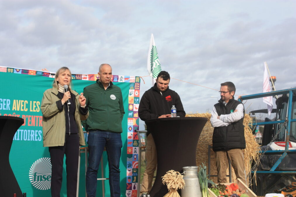 Fabienne Buccio aux côté d'Arnaud Rousseau et de Xavier Fromont