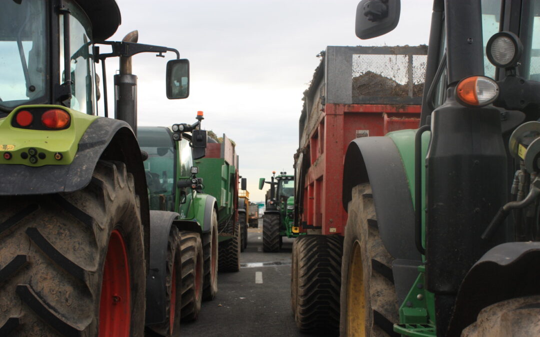 Tracteur sur la m6