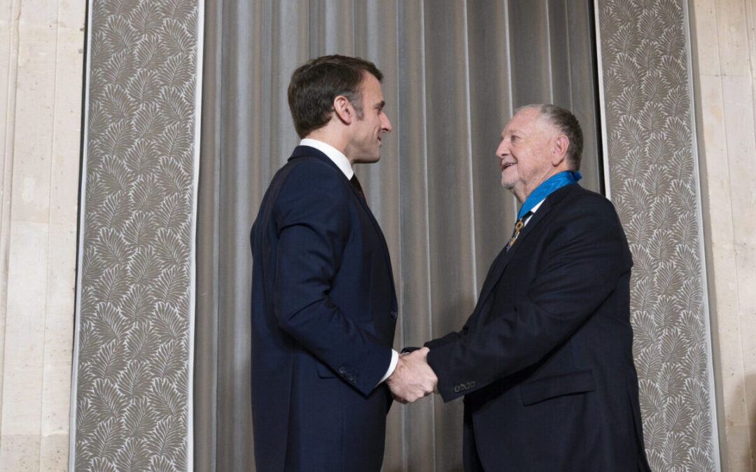 Jean-Michel Aulas et Emmanuel Macron