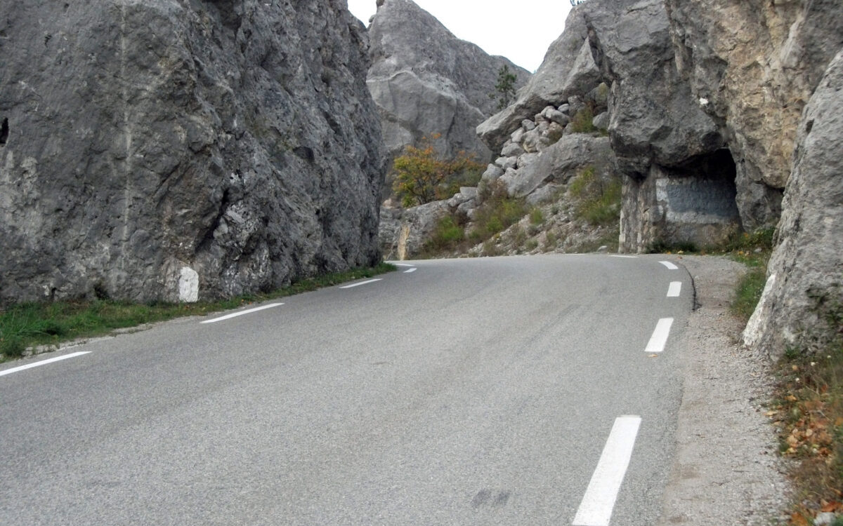Eboulement sur route