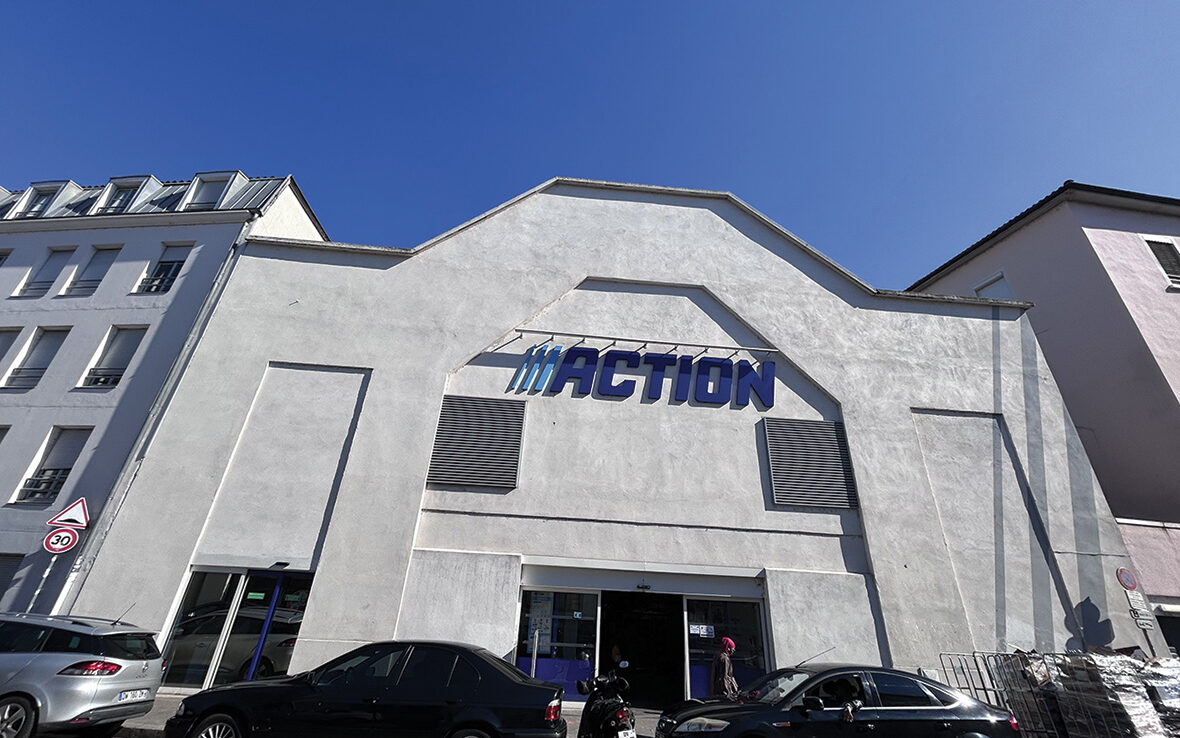 Façade magasin Action à Lyon