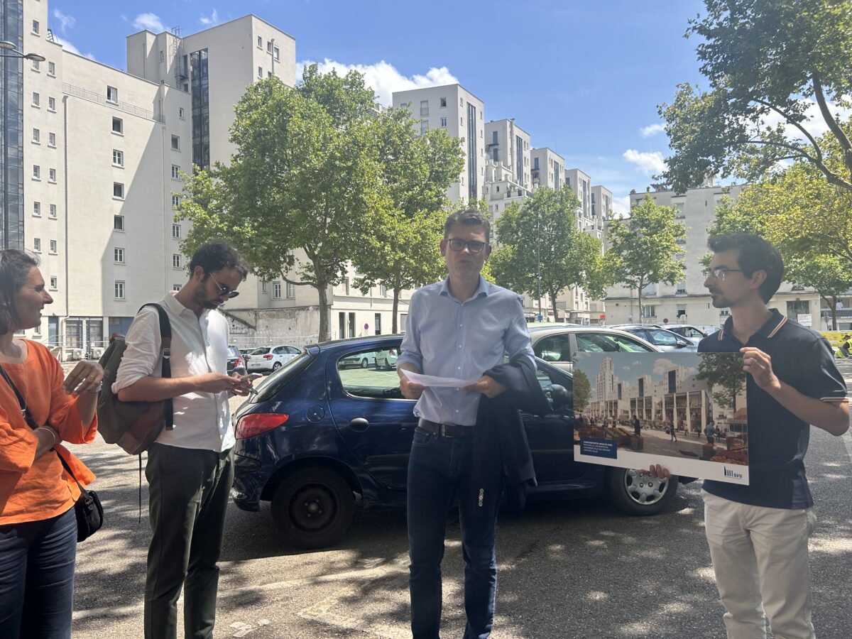 Le projet des "contrforts" présenté par les architectes. Villeurbanne