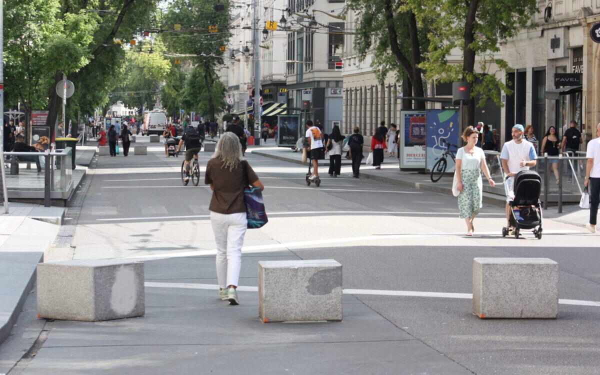 La rue de la République piétonnisée à Lyon. (@Nathan Chaize)