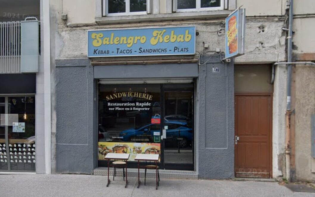 Salengro Kebab à Villeurbanne fermé par la préfecture du Rhône. Google Maps