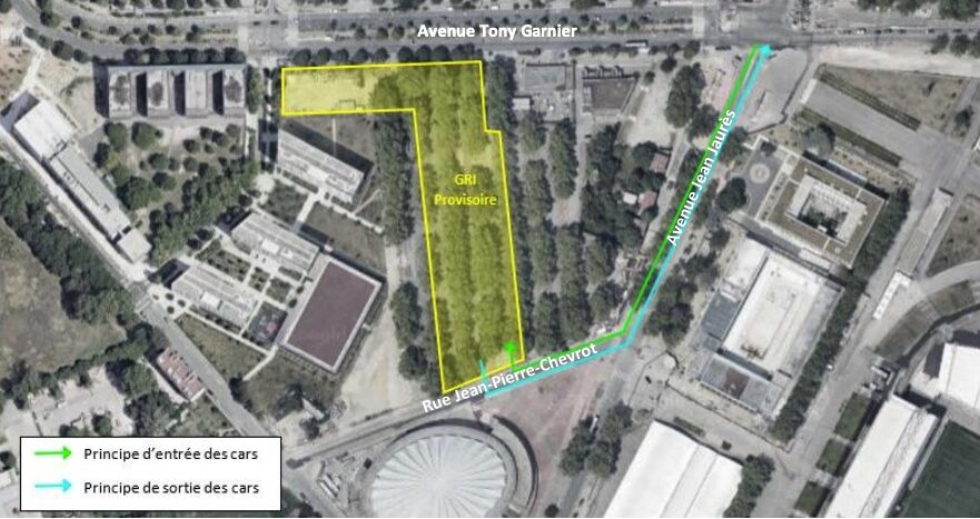 Plan parking gare routière Gerland 