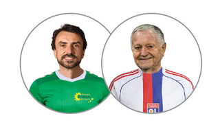 Grégory Doucet (Les Ecologistes) et Jean-Michel Aulas (osciété civile), ancien patron de l'OL