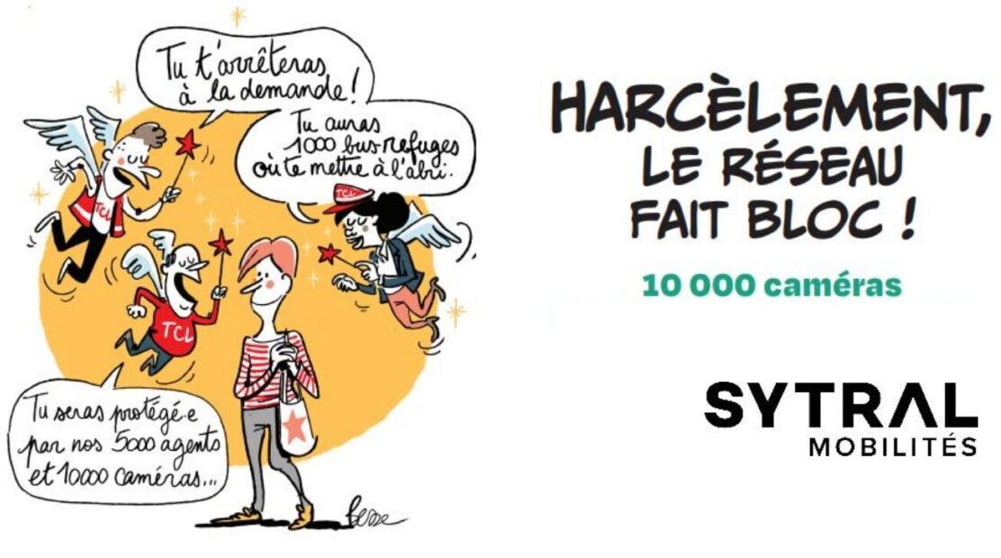 Campagne de prévention contre le harcèlement sexiste et sexuel du Sytral Mobilités. @SytralMobilités