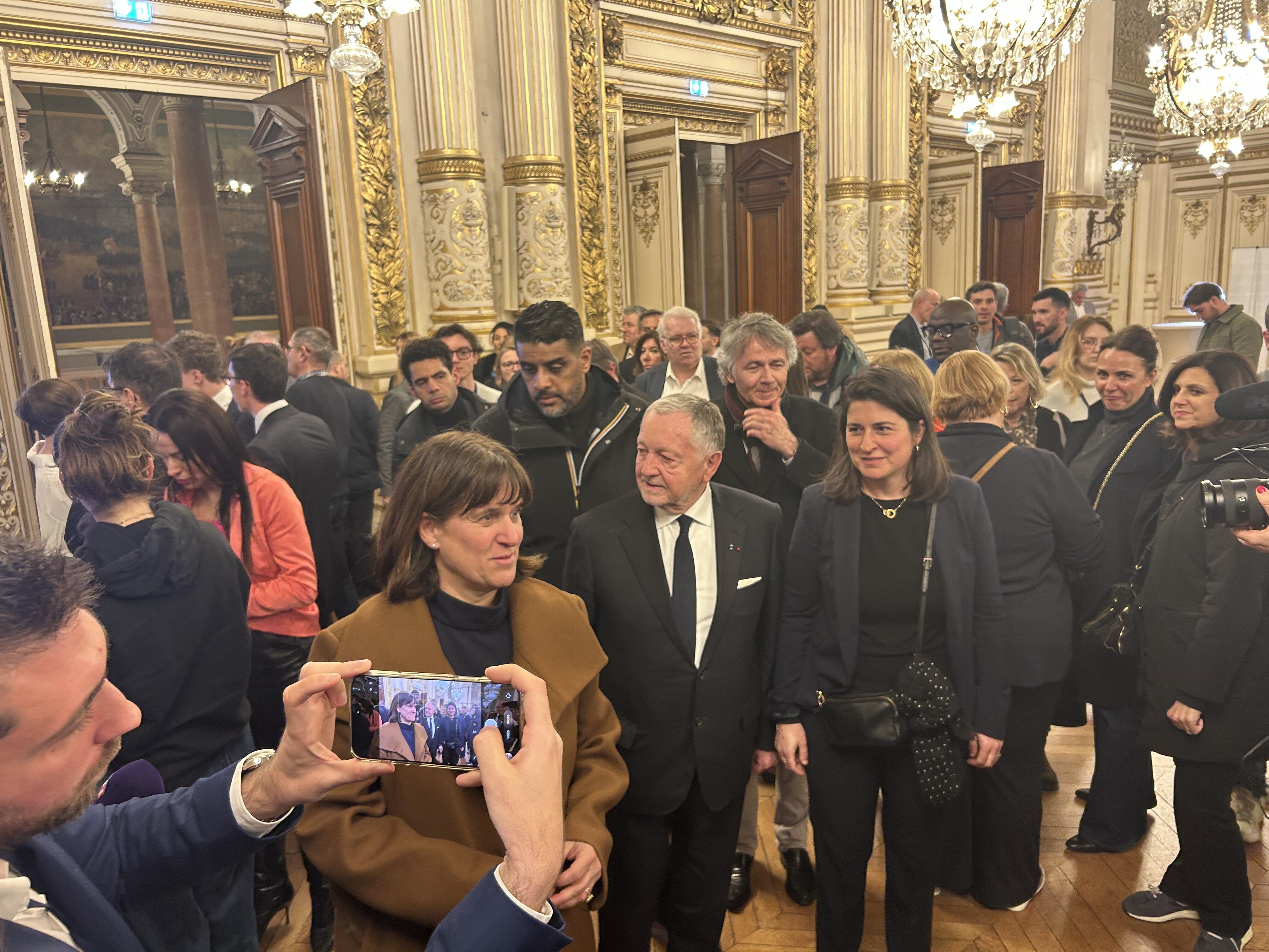 Véronique Sarselli, Jean-Michel Aulas et Béatrice de Montill