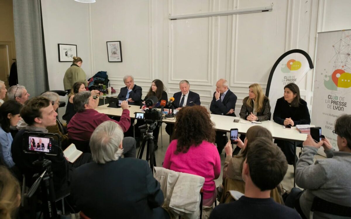 Jean-Michel Aulas au club de la presse à Lyon